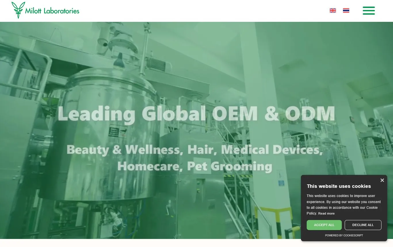 Milott Laboratories homepage