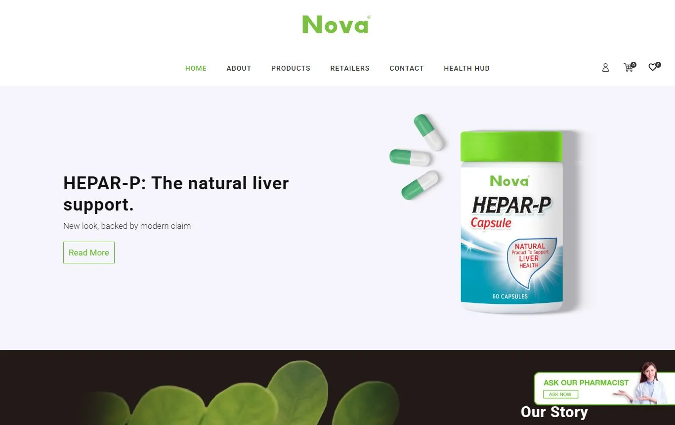Nova Laboratories homepage