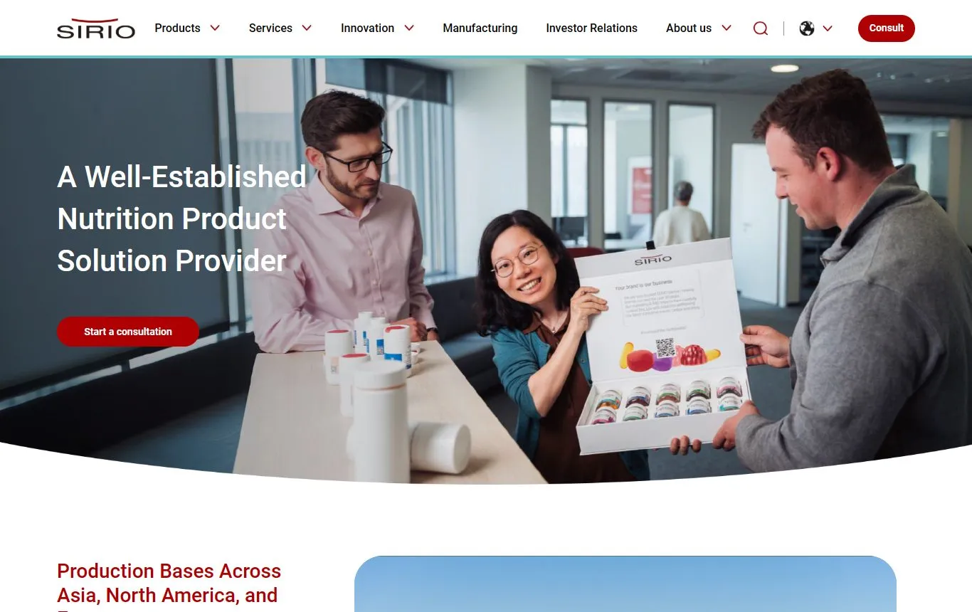 Sirio Pharma homepage