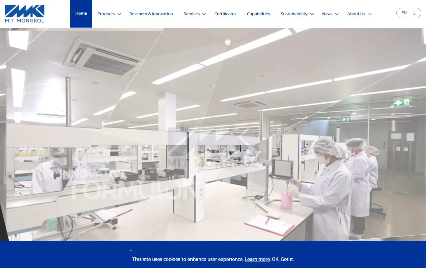 Mit Mongkol Industry (MMK) homepage