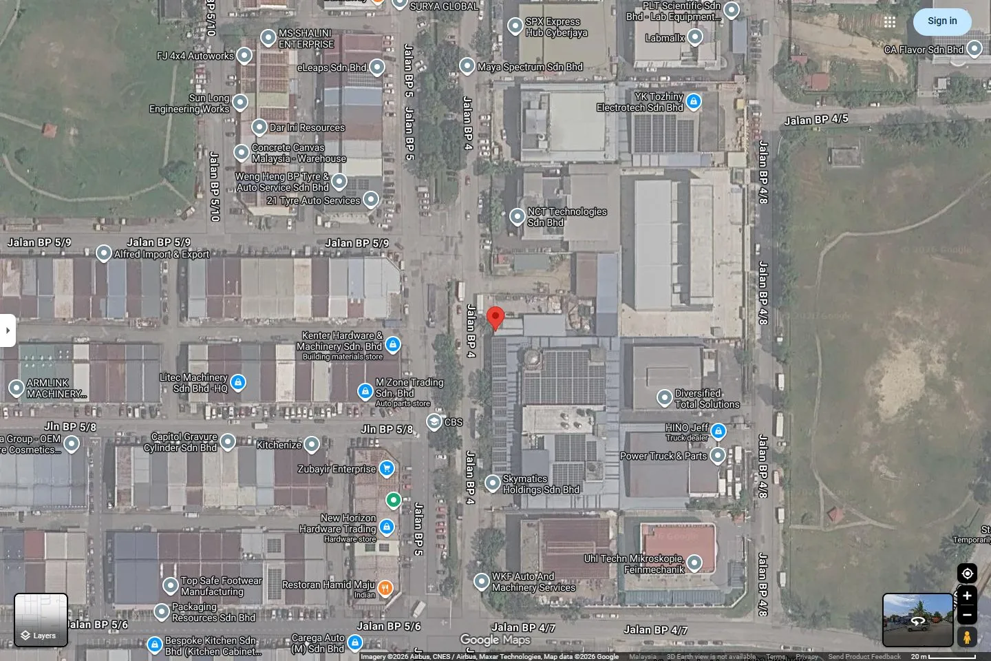 AF Manufacturing Services — The plant from above